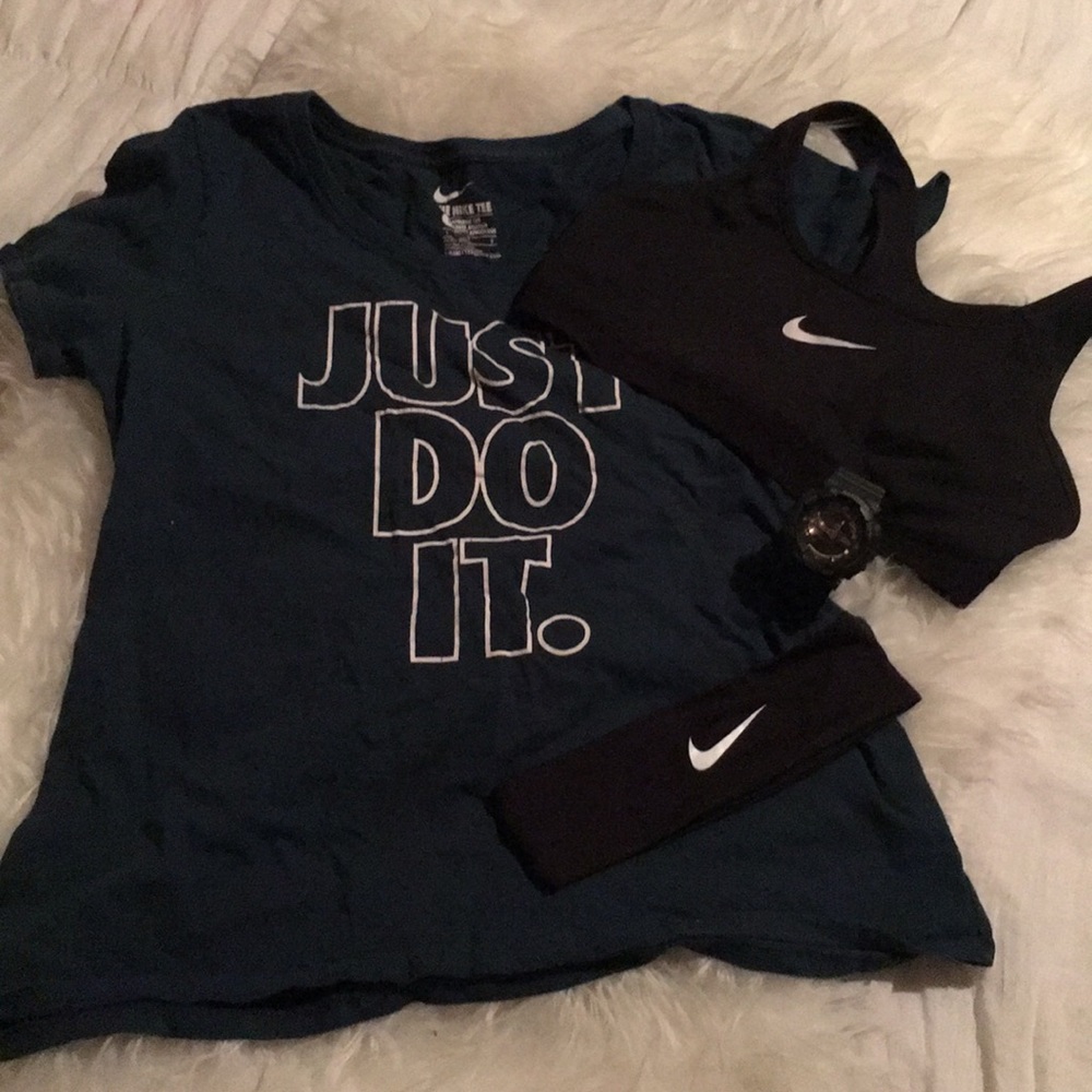 Nike shirt and Nike head band